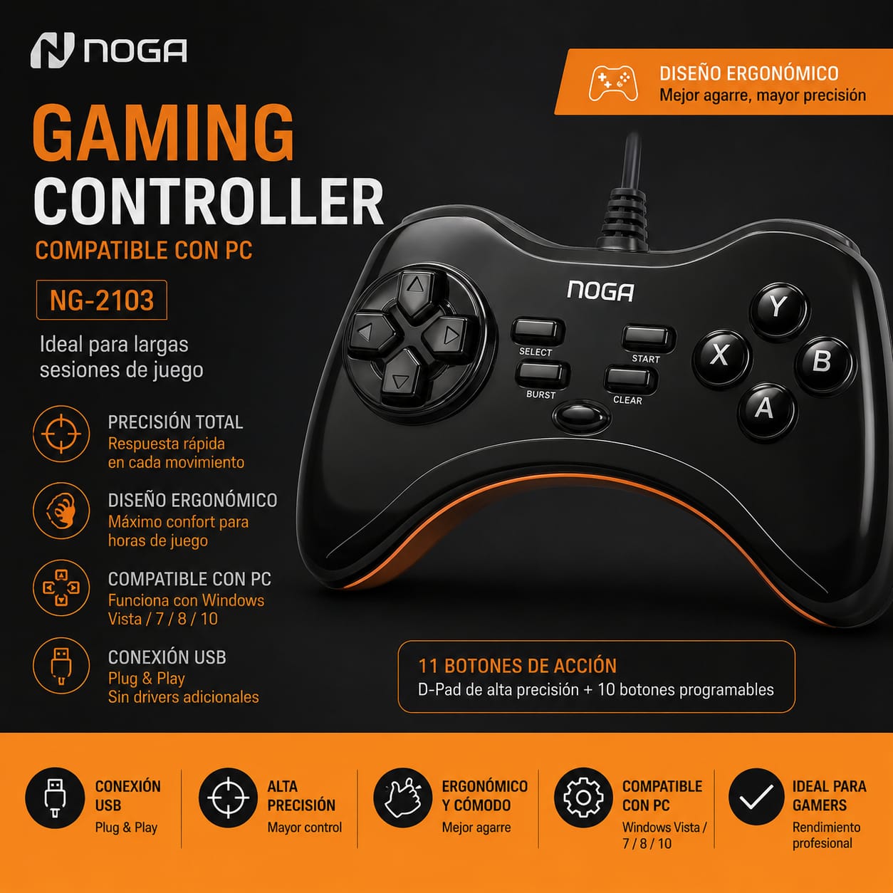 JOYSTICK PARA PC NOG NG-2103