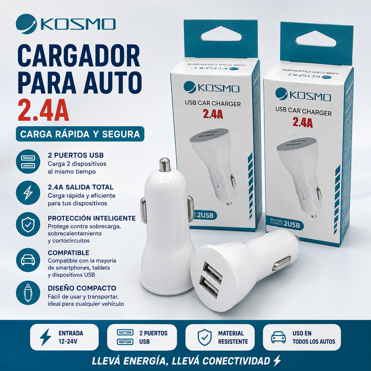 CABEZAL PARA AUTO KOSMO 2.4A