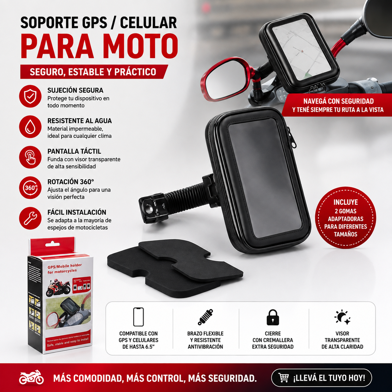SOPORTE DE MOTO CON CARGADOR