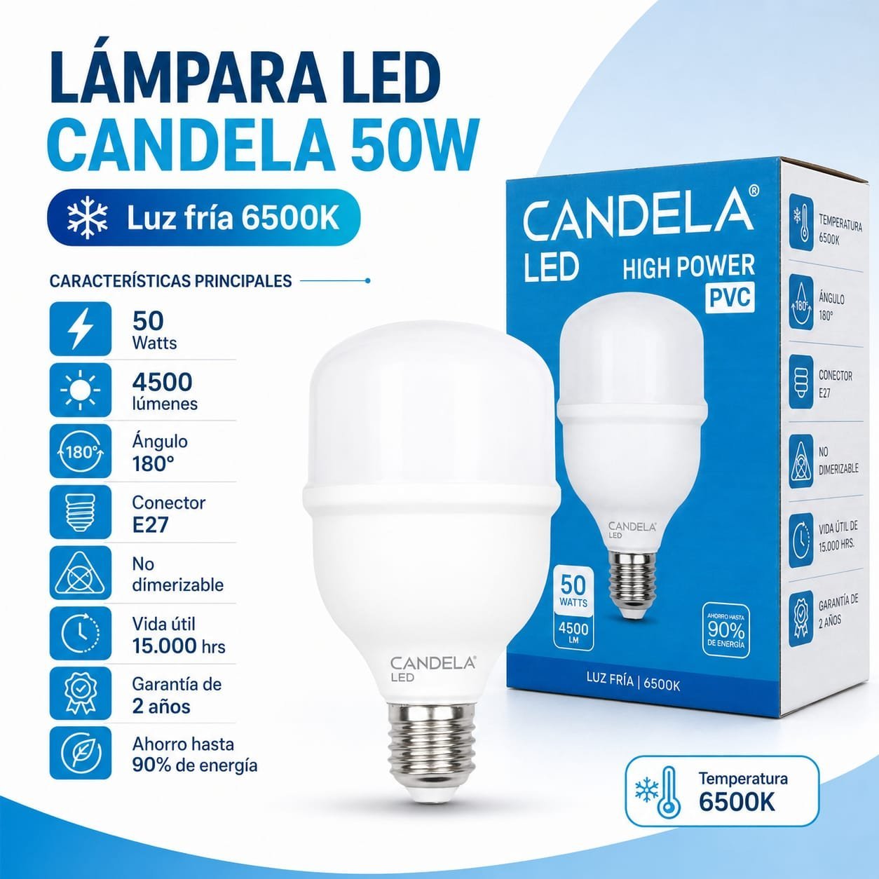 FOCO LED 50W CANDELA
