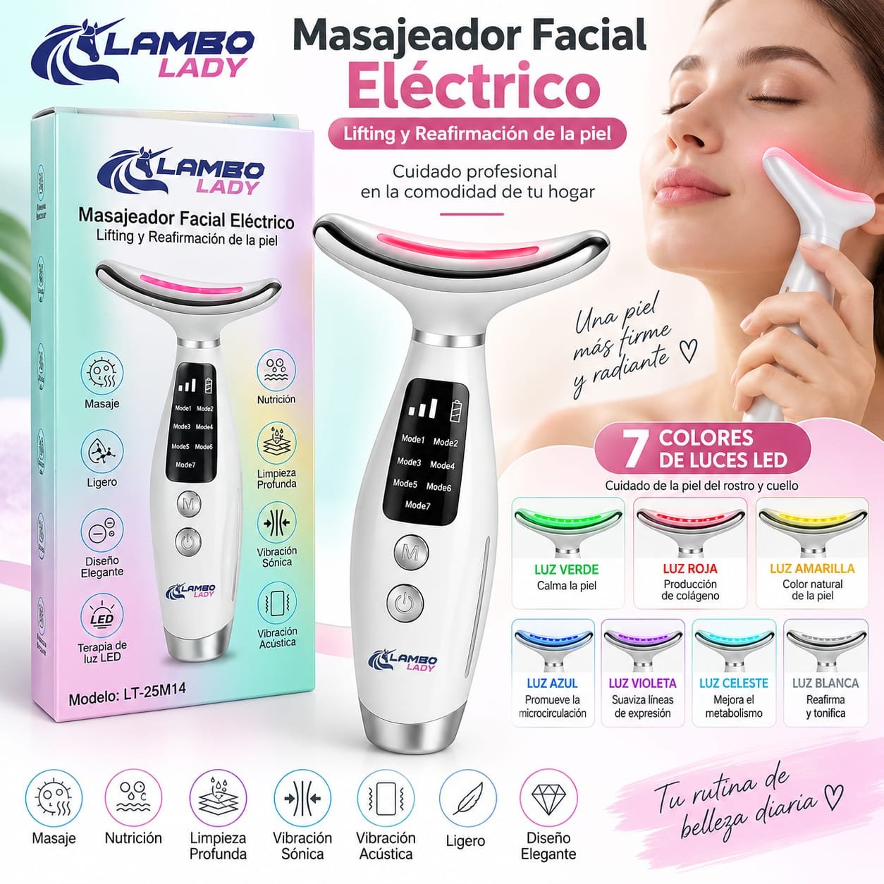 MASAJEADOR FACIAL ELECTRICO LAMBOTECH