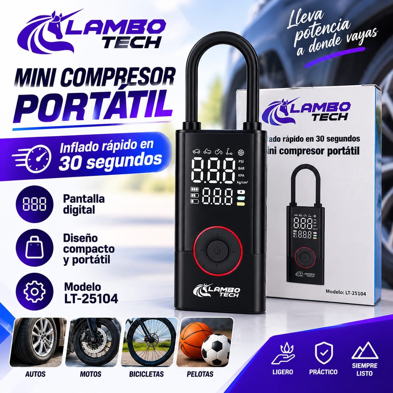 COMPRESOR PORTATIL LAMBOTECH LT-25104