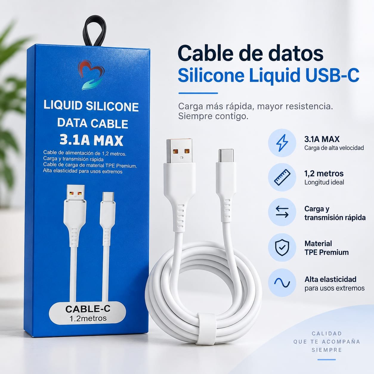 CABLE TIPO C 3.1A MAX