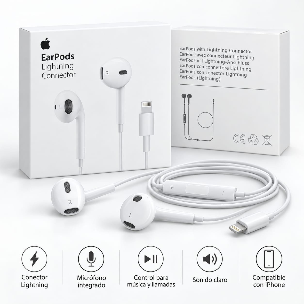 AURICULAR LIGHTNING DE CABLE