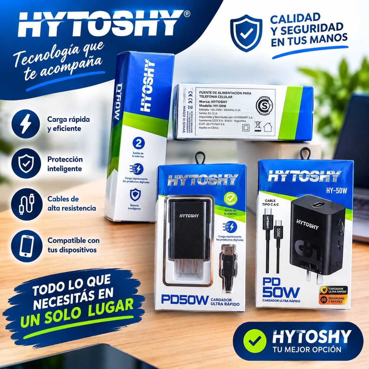 CARGADOR HYTOSHY 50W USBC – USBC