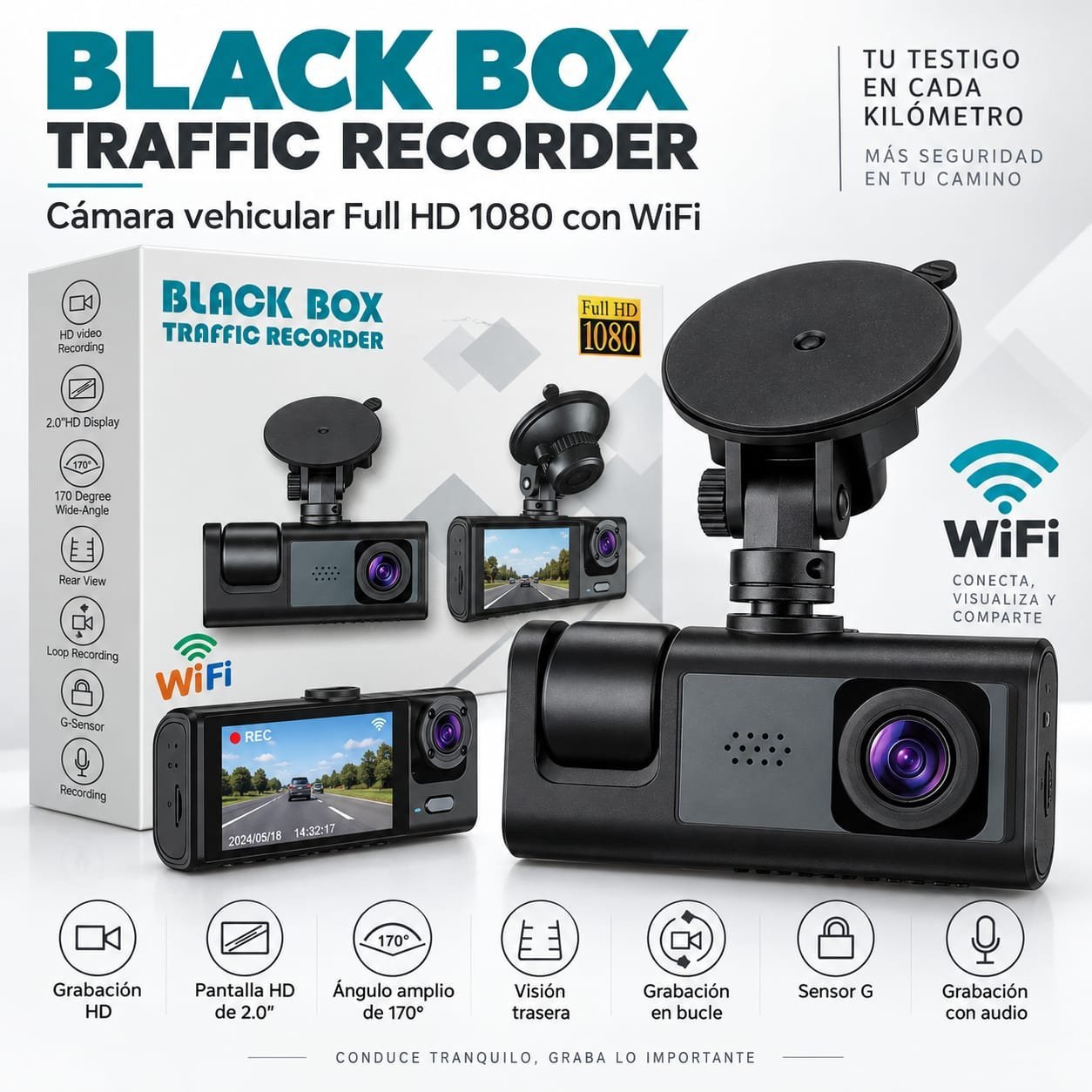 CAMARA PARA AUTO 3 LENTES KM-61129