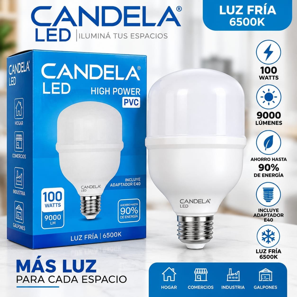 FOCO LED 100W CANDELA