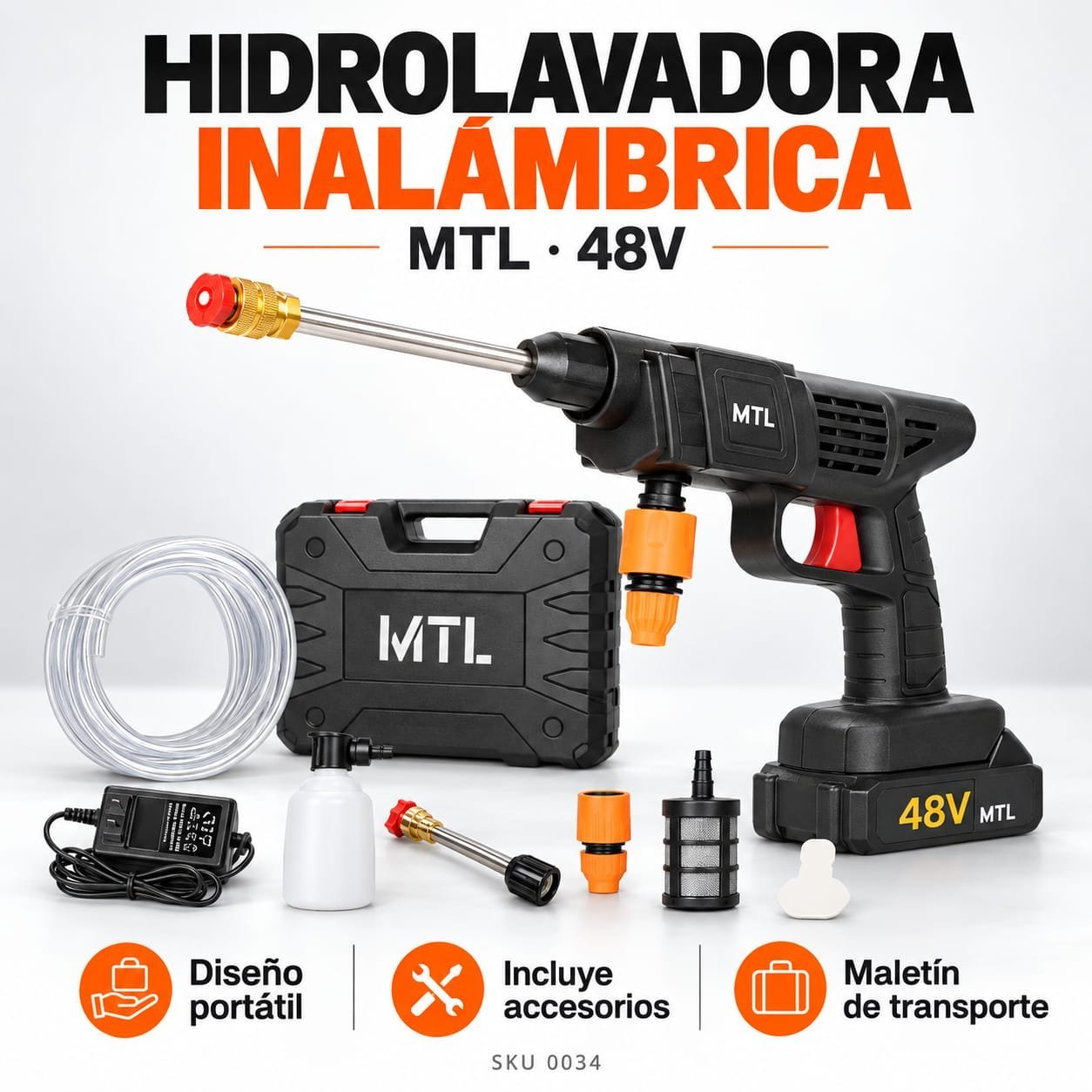 HIDROLAVADORA DOBLE BATERÍA MTL RB004