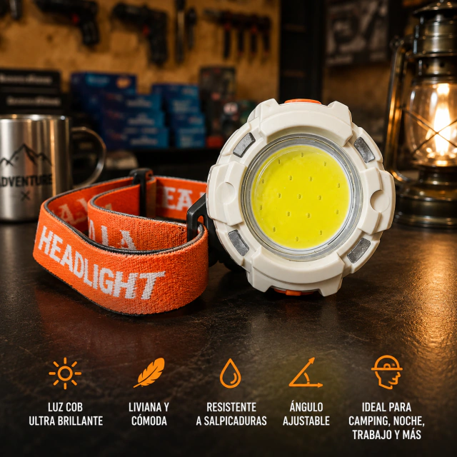 LINTERNA MINERA LED RECARGABLE - CON CLIP