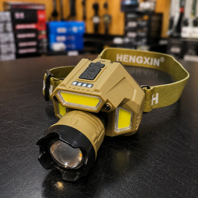 Linterna Frontal Recargable Hengxin HX-917S con Sensor de Movimiento y Luz LED COB