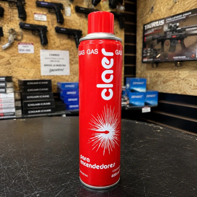 Gas Butano Clear 400 cc para Encendedores y Sopletes con Adaptadores
