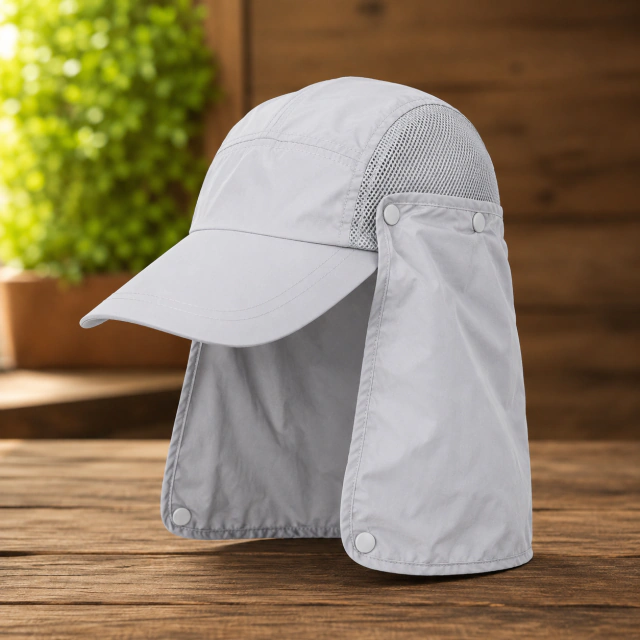 Gorra Outdoor con Tapa Nuca Desmontable y Malla Transpirable