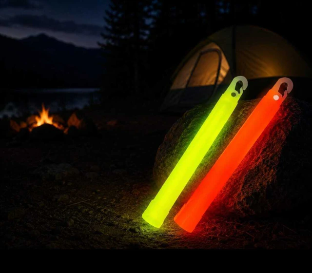 Luz Química Fluorescente Roja y Verde – Barra Luminosa para Camping y Emergencias
