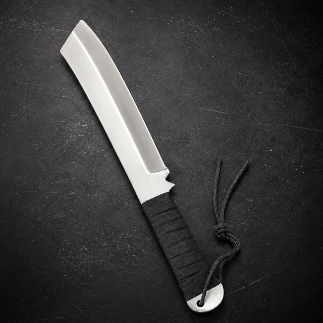 Machete Rambo con Funda y Mango Encordado 43cm