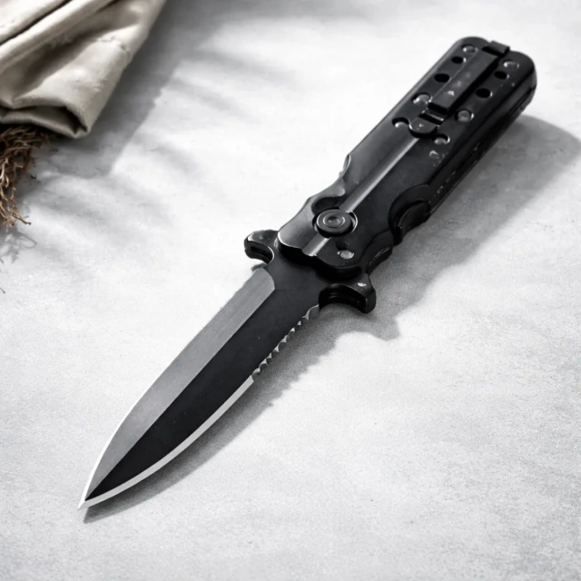 Navaja Blade Addict Semi Automática 23cm Negro