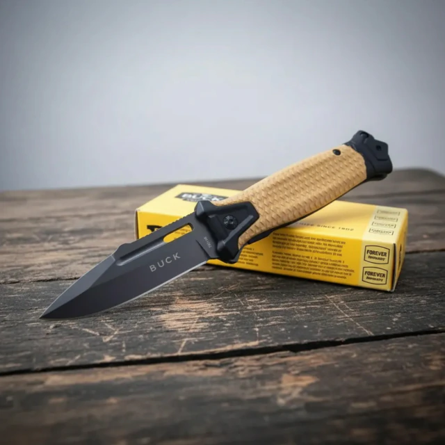 Navaja Táctica Buck Clip Defensa Rompe Vidrios 22cm
