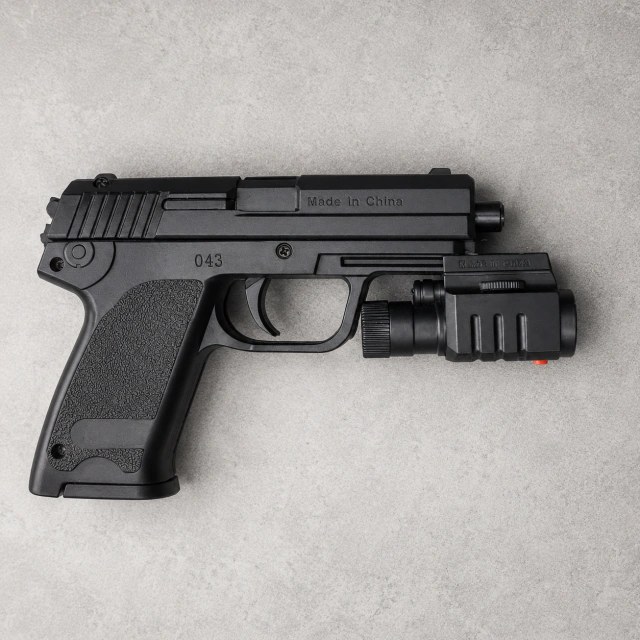 Mini Pistola Airsoft 6 mm con Silenciador y Simulador Láser COD43