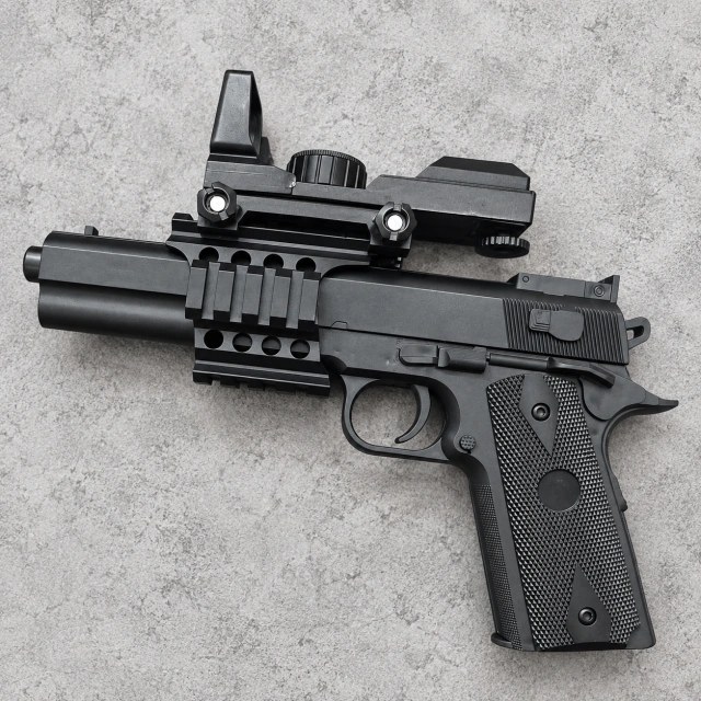 Pistola Airsoft 6 mm Estilo 1911 Táctica con Mira
