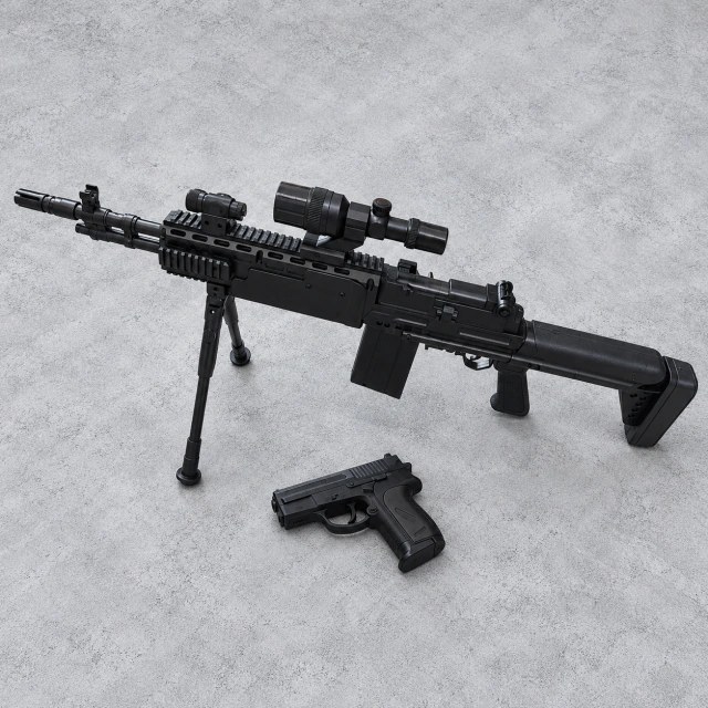 Rifle Airsoft CYMA P.1160 con Mira, Bípode, Linterna y Láser + Pistola