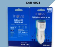 Adaptador Cargador Auto Vehicular USB Doble INOVA CAR-0021