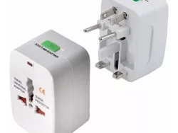 Adaptador Universal Viajero 125V 250V Caja Azul mundial