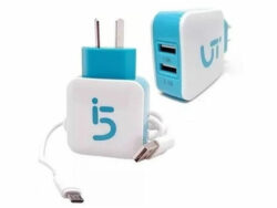 Cargador IGLUFIVE 2.1 A + 1A 220v MICRO USB V8