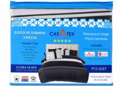 Juego de Sabanas 3 Piezas Casa Tex Twin P13-028T 4800 Hilos