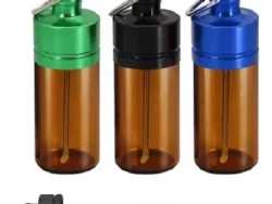 Llavero Arturito Mini Frasco Vidrio C/cuchara extensibles Sniffados