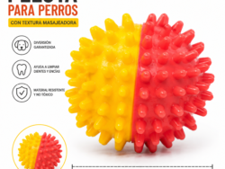 Pelota De Goma Para Perros Con Sonido Al Apretar