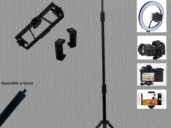 SOPORTE DOBLE CELULAR TRIPODE 2MT DOBLE MULTIFUNCION Luo LU-417