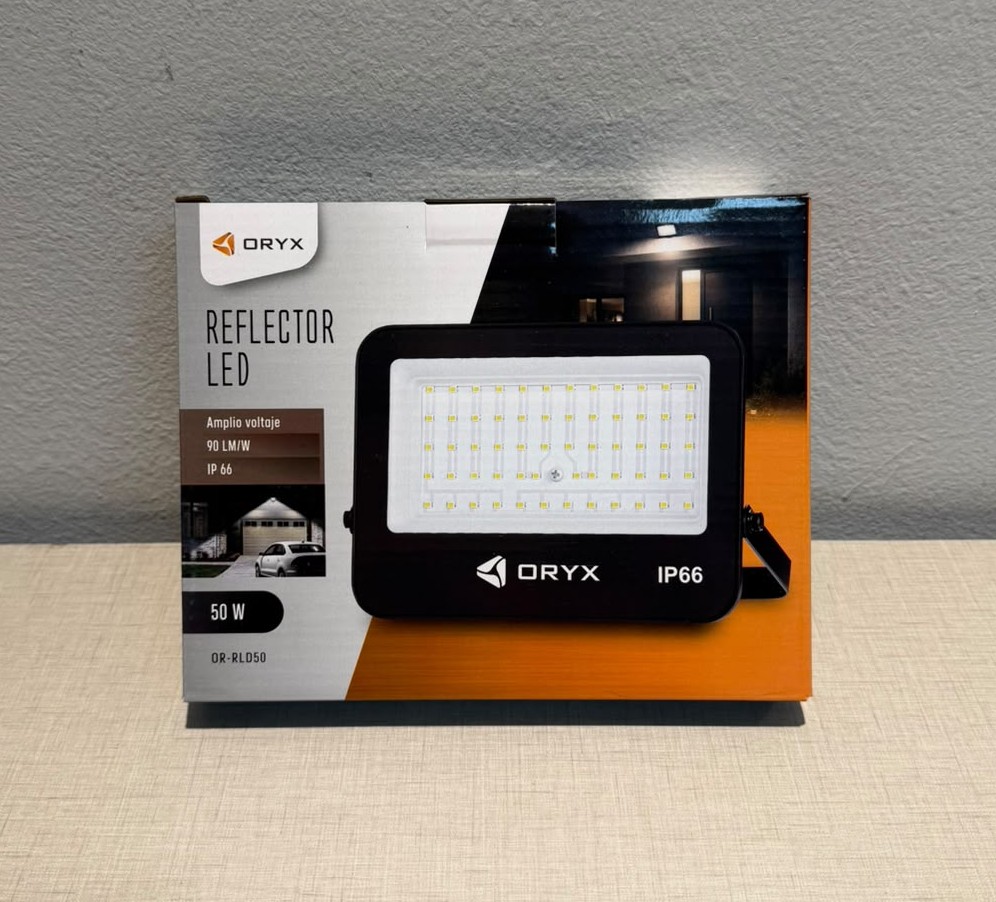 Reflector LED 50W Luz Fría 6000-6500K Exterior IP66 Oryx OR-RLD50