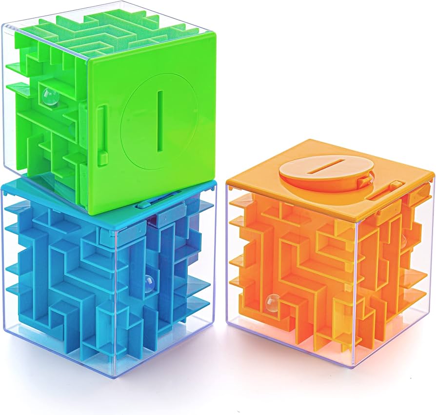 Cubo Rompecabezas Alcancia Maze Money Box 1806-A