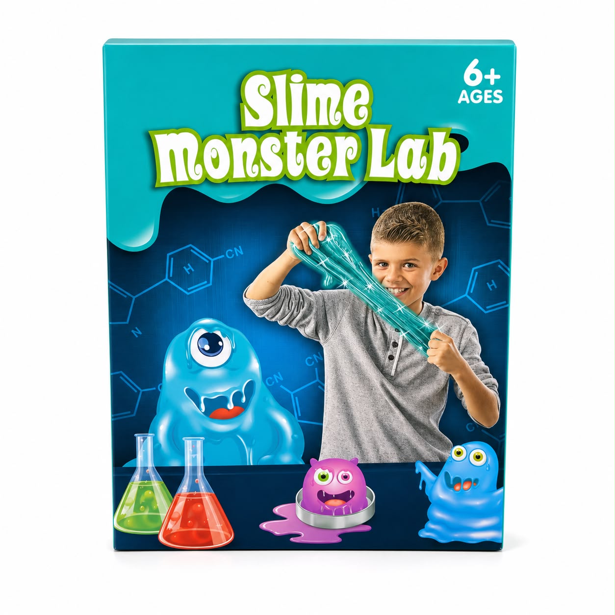 Kit Slime Monster Lab Celeste 24102-B Mania Monstruo
