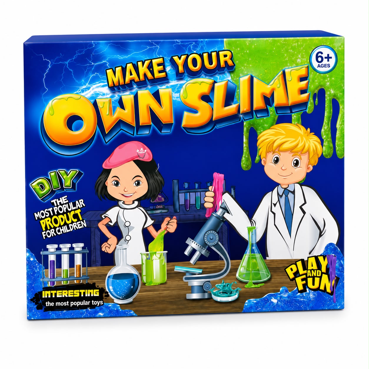 Kit Hacer Slime Make Your Own Slime 24035-C Cientifico