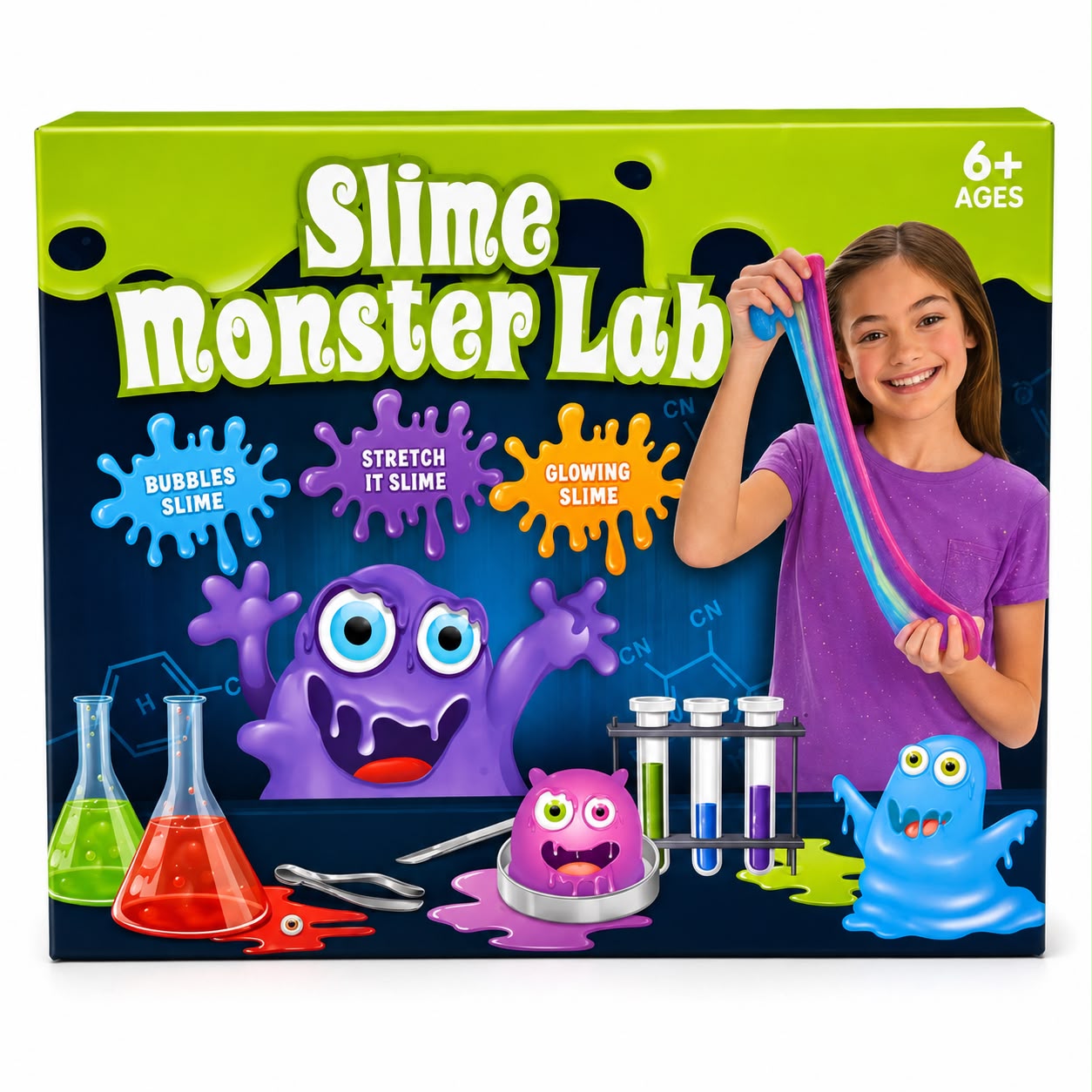 Kit Monster Lab Hacer Slime 24100-B Formula Monstruo