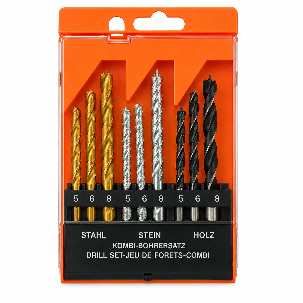 Set x 9 Mechas Para Taladro Stein Caja Naranja