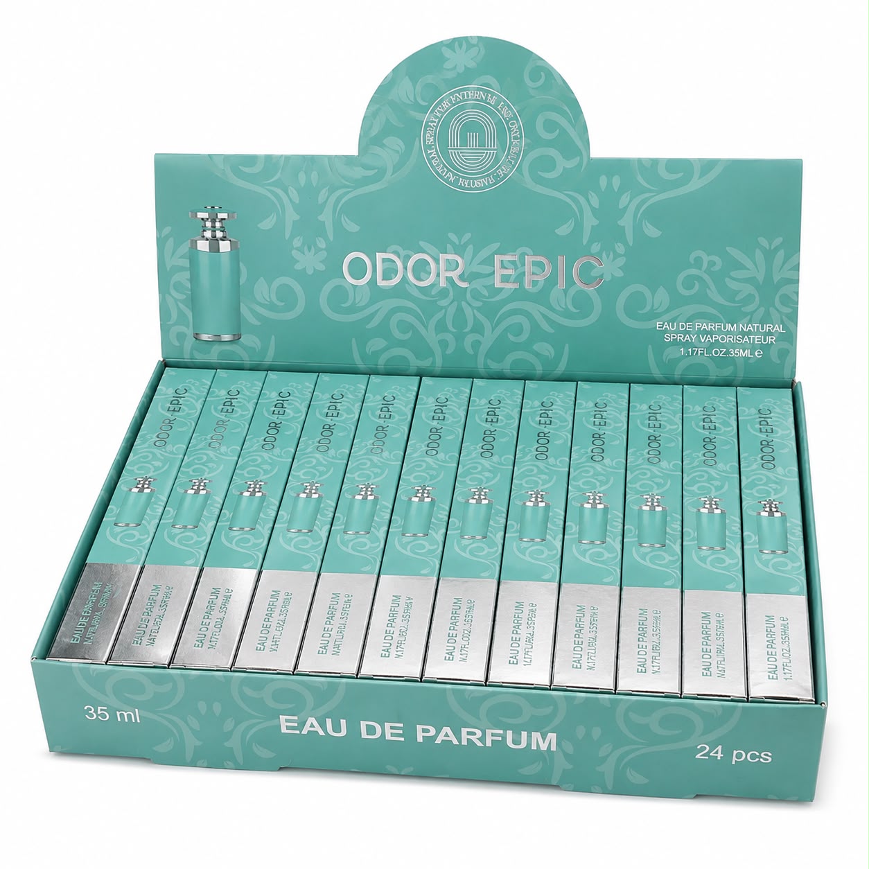 Caja 24u. Mini Perfume Odor Epic35ml
