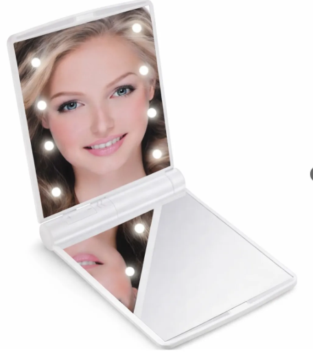 Espejo Mini de Cartera con Luz Led Cosmetic 2340