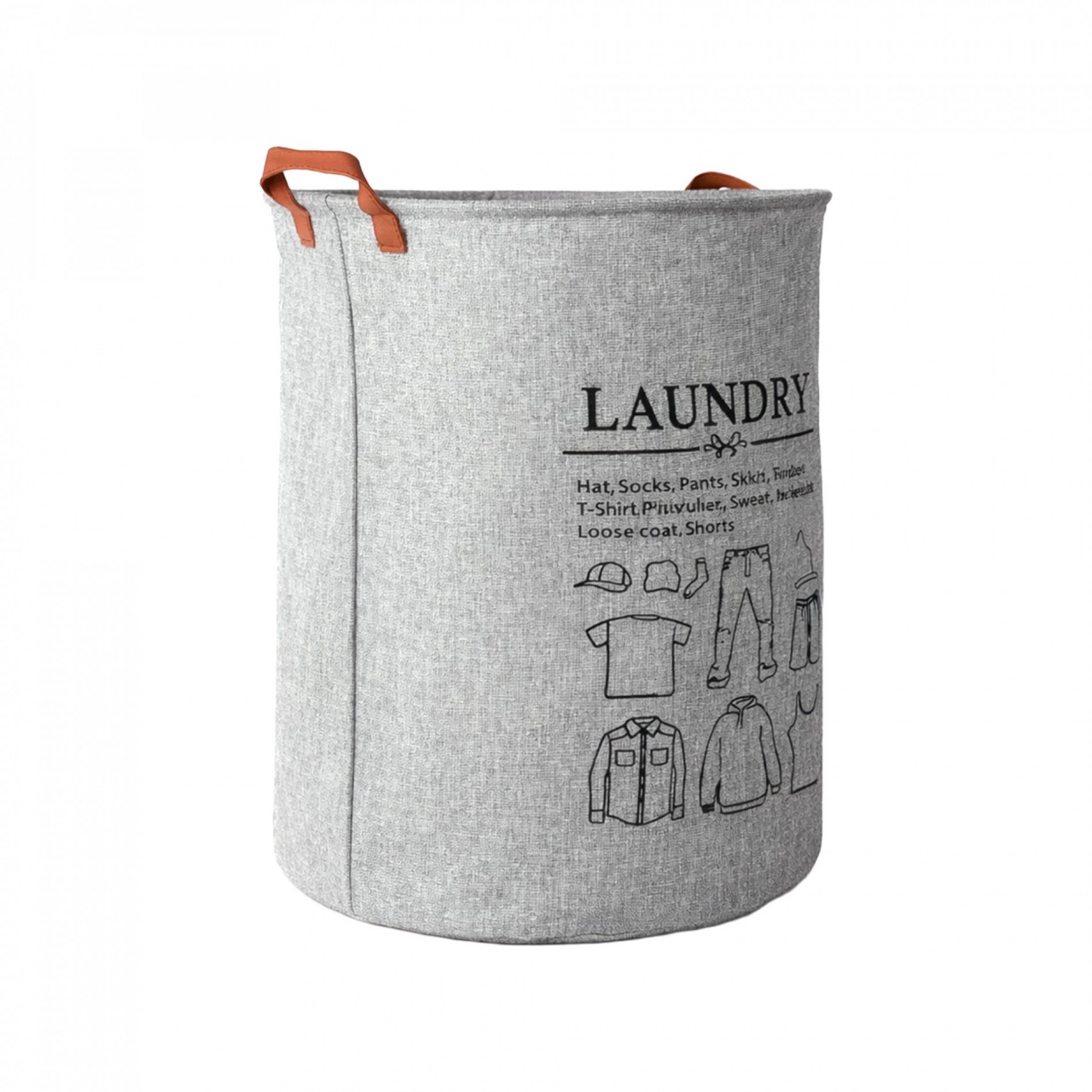 Cesto Canasto Laundry Gris con Mangos Suono HOG0690