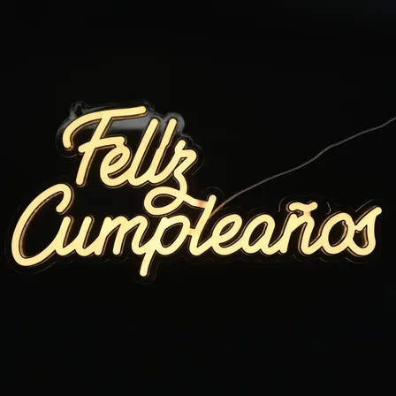 Cartel Luminoso Led Feliz Cumpleaños Neon NC6724