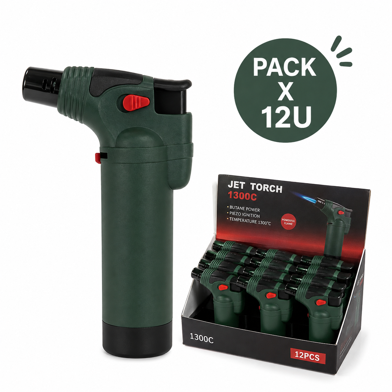 Chispero Flameador Pack x 12u. Lighter Jet Flame TWP-4