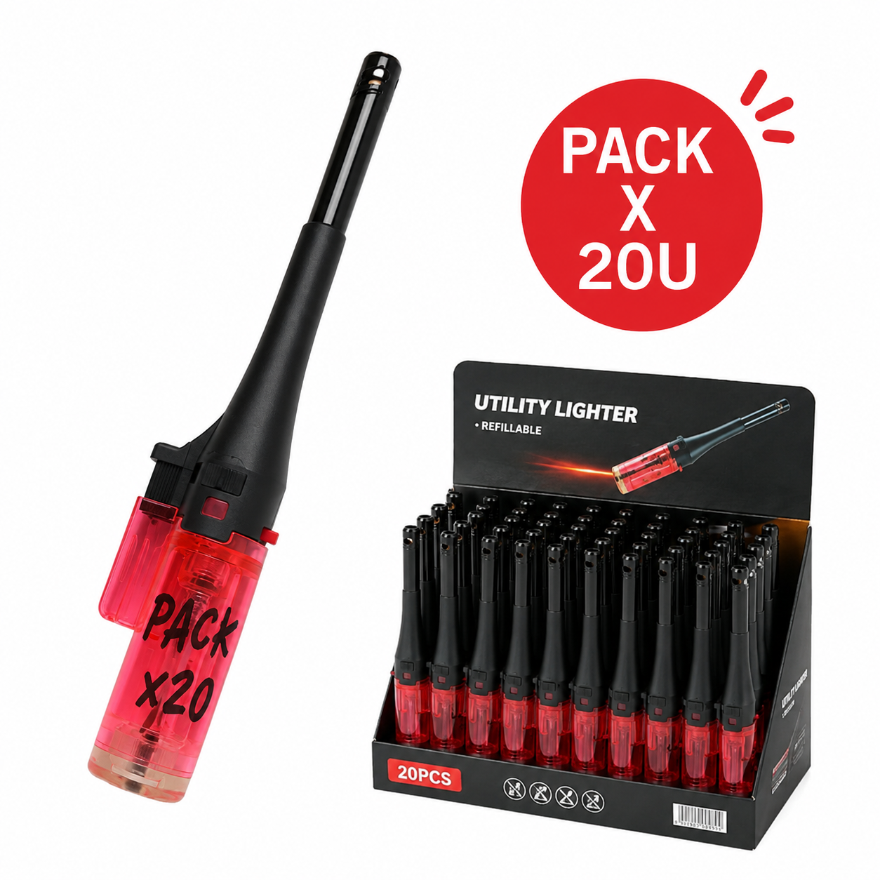 Chispero Flameador Largo Pack x 20u. TWP-5