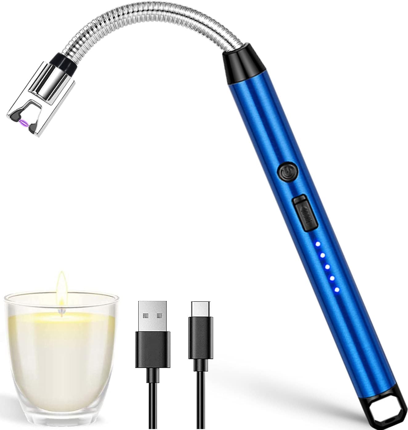 Encendedor Chispero  Recargable Flexible 360° USB D-04516