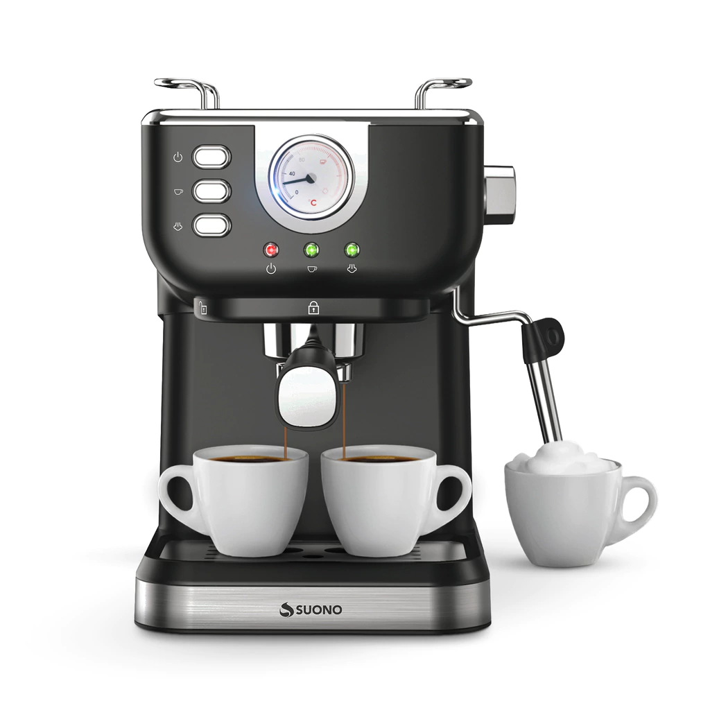 Cafetera Expresso Vintage con Vaporizador de Leche Suono HOG0392