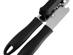 Abrelatas Manual De Acero Inoxidable Negro Blister Rojo