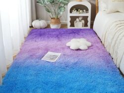Alfombra De Pelo Largo Blanco Oriental 140x200cm Degrade JB140