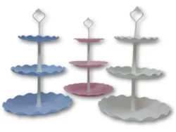 Bandeja De 3 Pisos Efecto Nube Colores Pastel JK1125