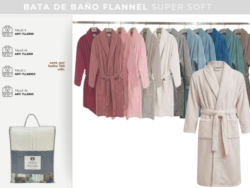 Bata de Baño Flannel Super Soft TLL6301/TLL6302 Blanco Paris