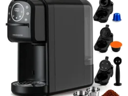 Cafetera Espresso Novohome Automatica Display Digital Tactil Multicapsula NH-CM 075