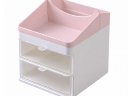 Caja Organizadora De Escritorio Rosa Con Cajones HOG0598ROS